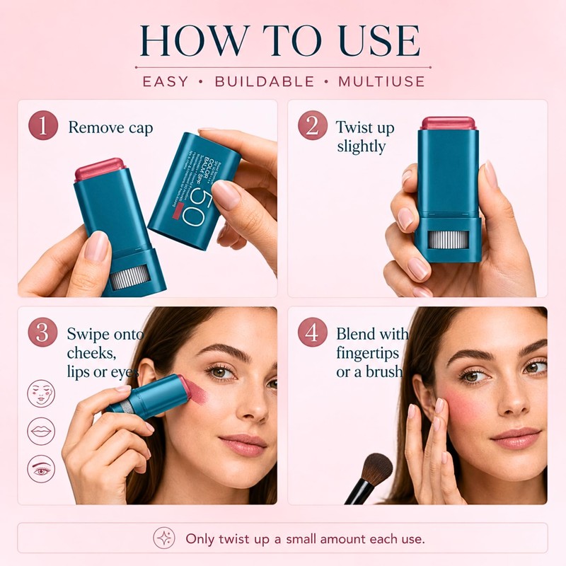 Lumiter Color Balm SPF 50 Blush Stick Cream for Cheek