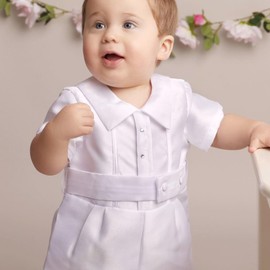 Sevva A timeless and beautiful all in one baby boys christening suit and matching hat (18-24 Months)