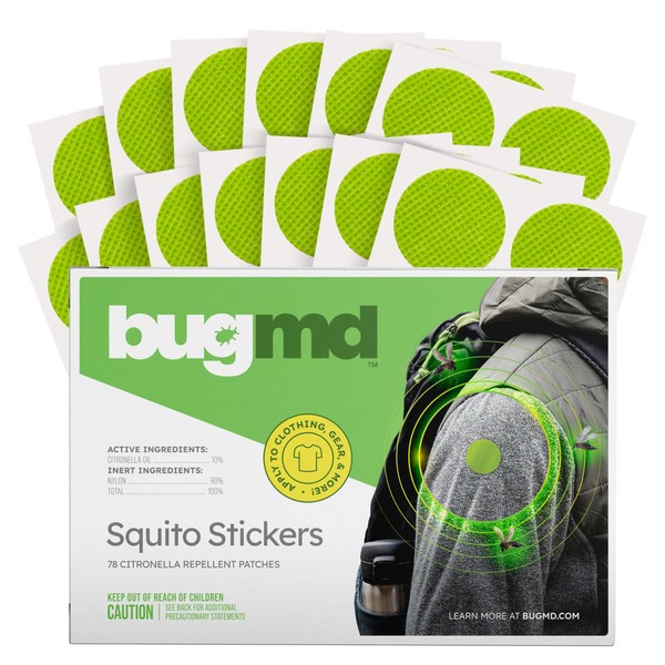 BugMD Squito Stickers Mosquito Repellent Patch Stickers for Adults (78