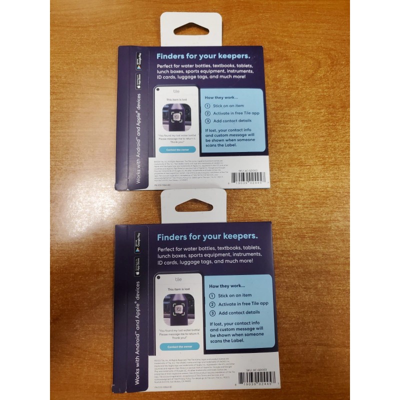 Tile 2 Packs of 15: Tile By Life 360 Lost