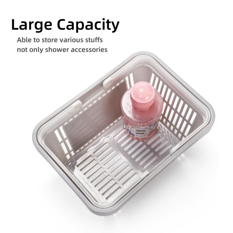 ZAVOOS 4 Pack Portable Shower Caddy Basket, Plastic Storage Basket