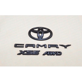 Toyota BLACK OUT EMBLEM OVERLAY KIT for 2018 - 2024 TOYOTA CAMRY XSE AWD OEM