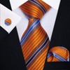 YourTies Striped Ties for Men Classic Woven Silk Necktie with