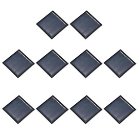 QUARKZMAN Pack of 10 2V 0.08W 0.04A Mini Solar Panels for Solar Energy, Small Solar Photovoltaic Cells Charge DIY Electric Toy Materials Solar System Kits, 1.57 x 1.57 Inches