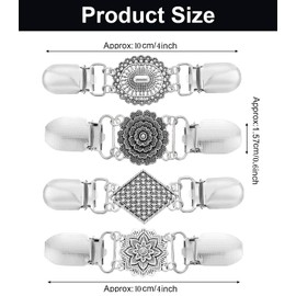 Liasun Vintage Sweater Clips Shawl Dresses Shirt Clips Retro Cardigan Collar Brooch Pins for Women Girls (Style 2)