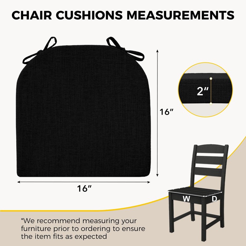 downluxe Indoor Chair Cushions for Dining Chairs, Soft and Comfortable