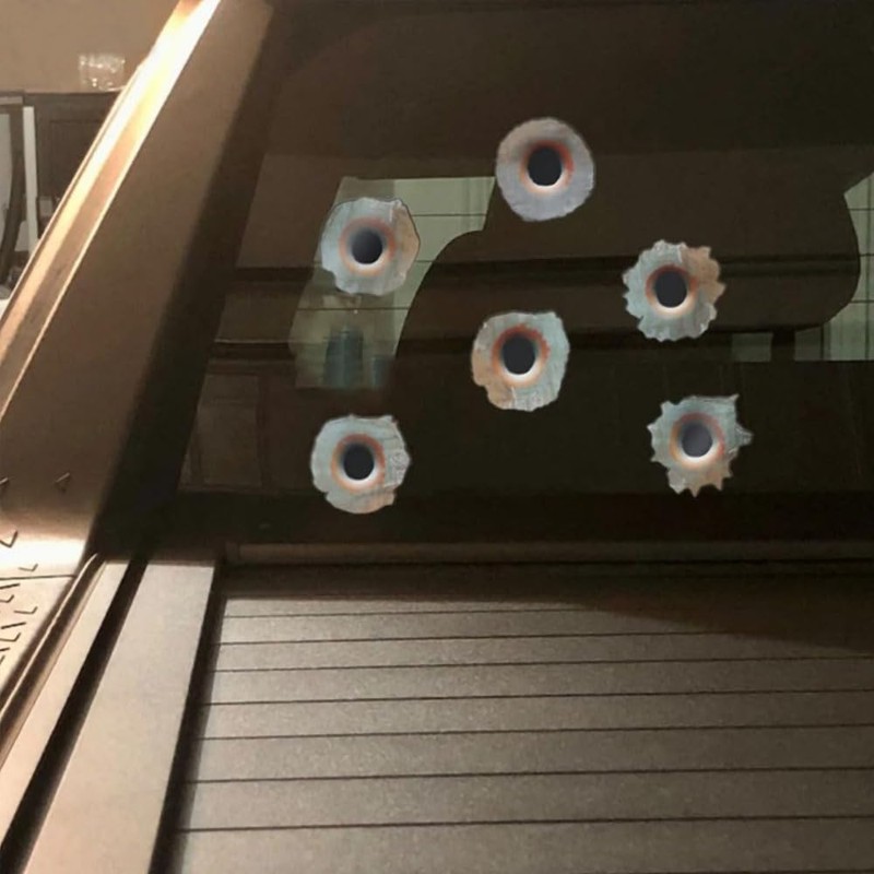 Realistic Bullet Hole Wall Stickers, Vinyl car Stickers, 2 Packs,