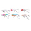 6pcs 5cm Metal Artificial Vib Fishing Lure Streamlined Design 3D