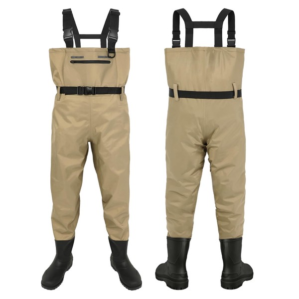 DikaSun Fishing Waders for Men Women: 2-Ply Nylon/PVC Waterproof Chest