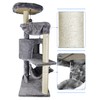 YUNIQUE Cat Tree with Cat Condo and Big Hammock, Grey