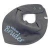 Elefantasie Scarf with Saying Little Brother for Baby or Child