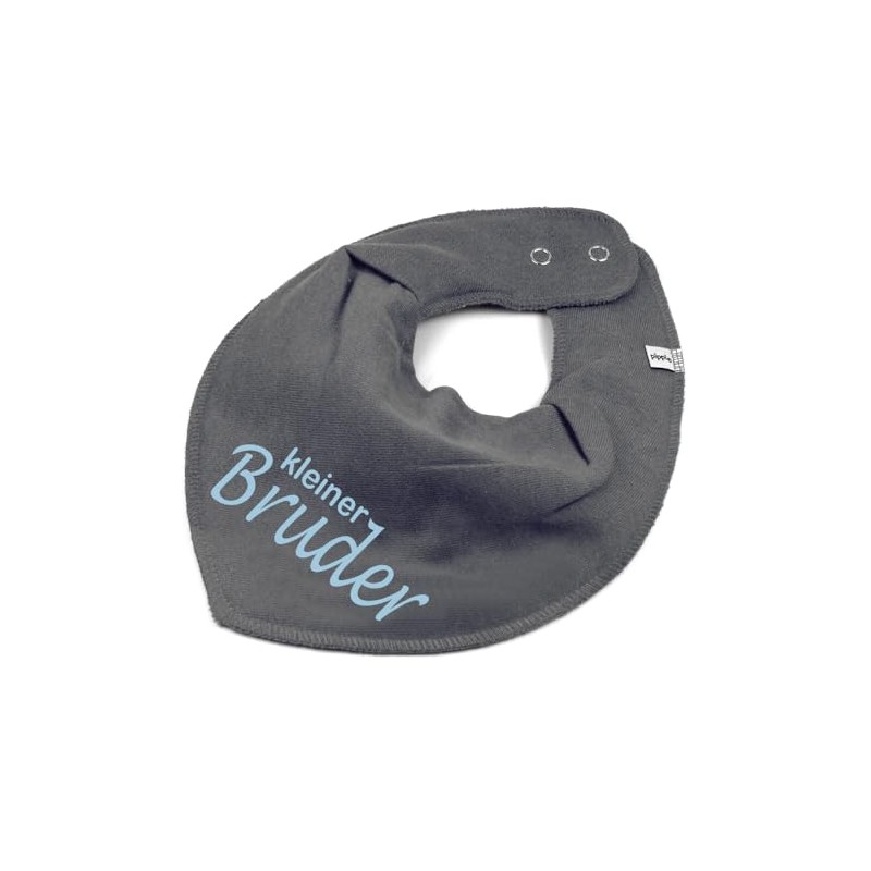 Elefantasie Scarf with Saying Little Brother for Baby or Child