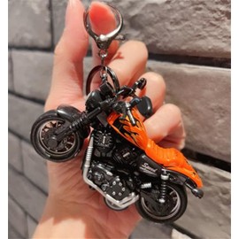 Oikabio 3D Harley Motorcycle Keychain for Men Creative Key Chain for Car Motorcycle Shape Keyring Accessories Ring for Office Backpack Purse Charm Gift for Motocross Racer