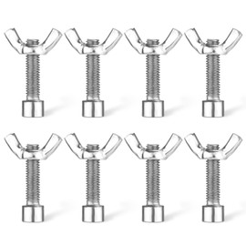 8pcs Bat Pins for Pottery Wheel, 1/4x1" Bolts and Bat-Shaped Wing Nuts for Ceramics Stainless Steel Bat Needle Replacements Pottery Tools for Any Standard Pottery Wheel Head and Pottery Bat