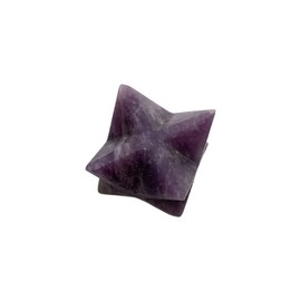 VIE Small Merkaba Star, 2cm, Lepidolite, Natural, One Size