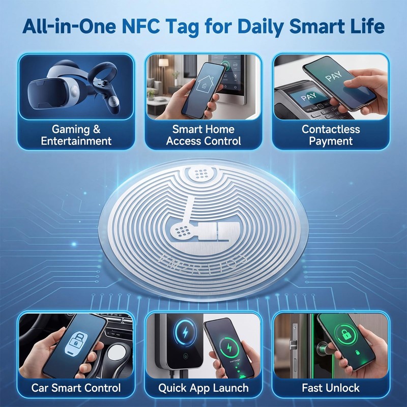 40 PCS NFC Tags Sticker with MIFARE Classic 1K Chip,