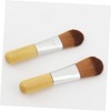 Outanaya 2pcs Mini Foundation Brushes Soft Nylon Fiber Makeup Tool