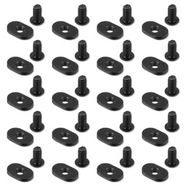 1/4"-20 Centered Slide in Economy T-Nut with 1/4"-20 X 1/2"T Slot Bolts T-Nuts & Bolt Replacement Set for 10 Series or 1.0'' Base Aluminum Extrusion Profiles Rail (20 Pack, Black)