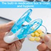 Wenrecu Personal Pill Dispenser, Portable Pill Taker Remover, 3Pcs Medication