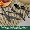 24 Pcs Black Silverware Set with Steak Knives, Food-Grade Stainless