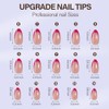 Misssix XBASICTIPS Uñas postizas francesas, 150 unidades, puntas de gel