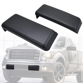 EzMech Front Bumper Pad 2009-2014 Compatible with Ford F-150 F150 Front Bumper Cover Trim (Set) Driver Side and Passenger Side Front Bumper Guards Inserts Bumper Pads Caps Textured Black