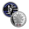 K9 Canine Police Military coinThin Blue Line Law Enforcement Officer