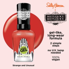 Sally Hansen Miracle Gel™, Beetlejuice Strange and Unusual​, Long Lasting, Gel-Like Formula, No UV Lamp Needed, Red Nail Polish