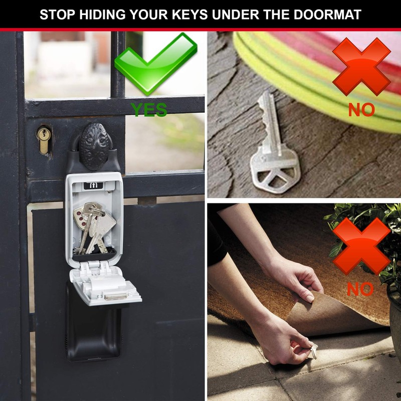 Master Lock 5420EURD Portable Key Safe with Adjustable Shackle, Medium