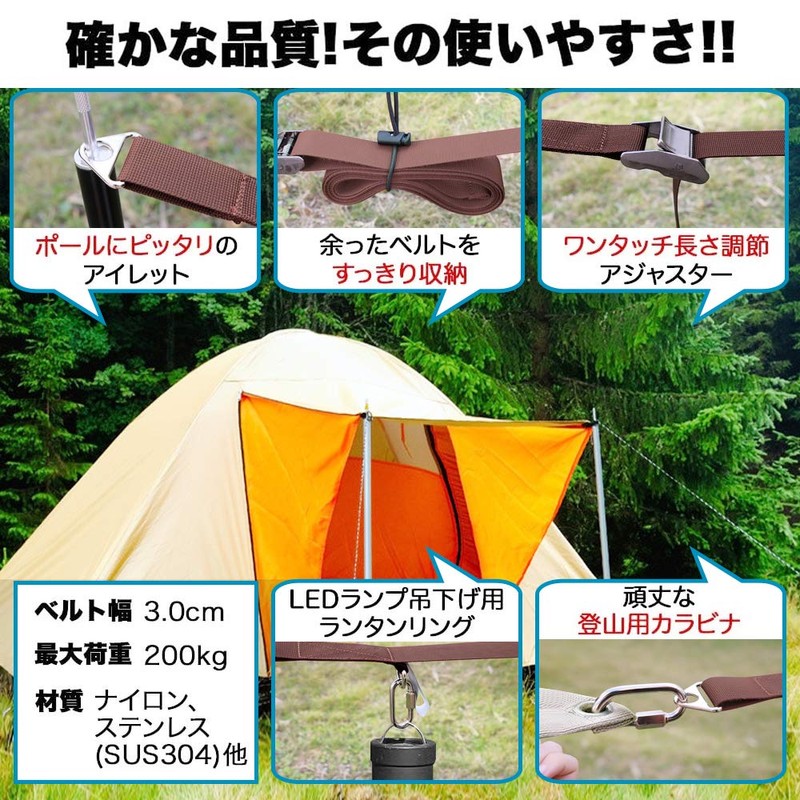 NOCNEX Stream Tension Tarp, Extension Belt, Setting Tape, One-Touch Length
