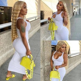 32 32 32 inch LadrXadr P27/613 Human Hair Bundles 613 Deep Wave Bundles Blonde Deep Curly Bundles Honey Blonde Deep Wave Bundles 613 and 27 Bundles