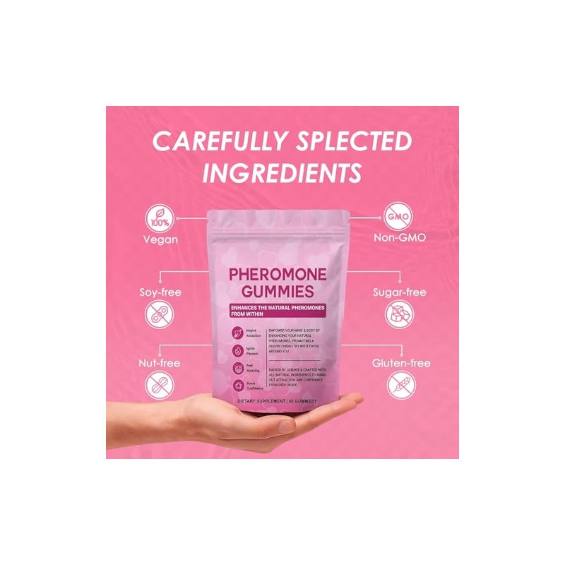 Women's Pheromone Gummies for Health, Scientific Formula with Beetroot, Parsley,
