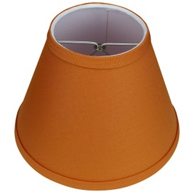 FenchelShades.com Lampshade 4" Top Diameter x 8" Bottom Diameter x 6" Slant Height with Clip-On Attachment for Standard Edison-Style Lightbulb (Linen Cedar)