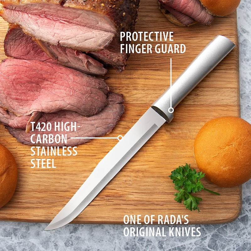 RADA Cutlery Slicer Knife (R107), 7" Stainless Steel Hollow Ground