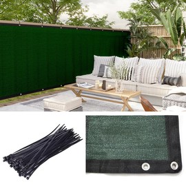 Privacy Fence Screen & Mesh Shade Net 6FTX25FT Cover Heavy Duty Windscreen Fencing Mesh Fabric Shade Net Cover for Outdoor Wall Garden Yard Pool Deck Black Fencing & Chain Link