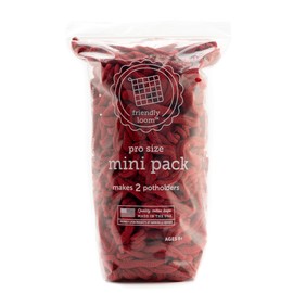 Harrisville Designs Friendly Loom | 10” PRO-Sized Red Potholder Weaving Loops | Craft 2 Cotton Potholders