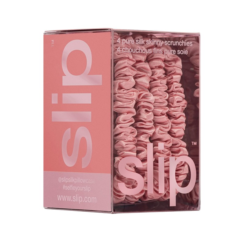 slip Skinny Pink Scrunchies - Back to Basics - Anti-Crease,