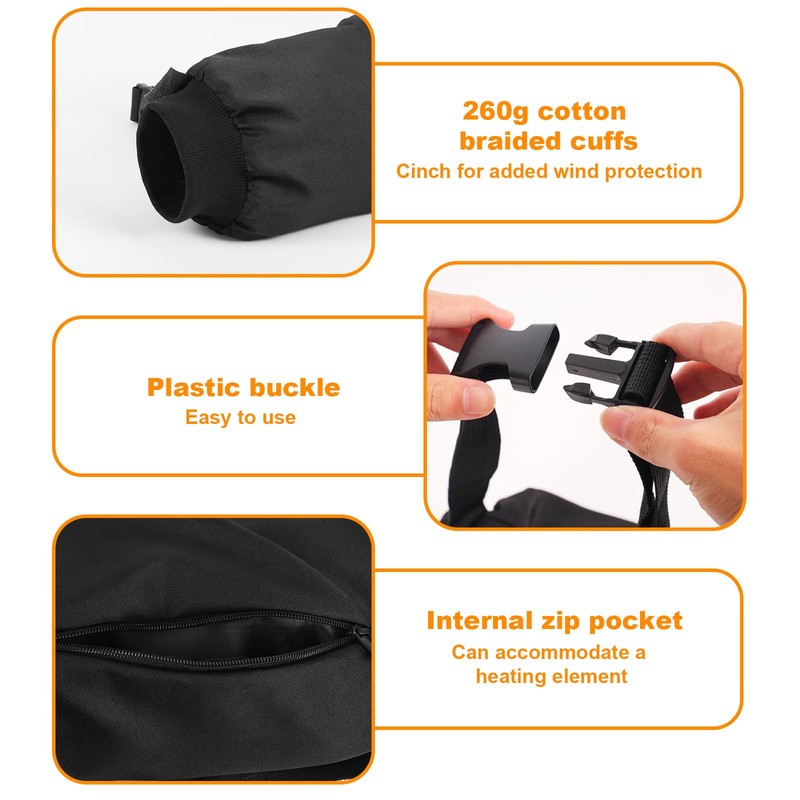 Football Hand Warmer Pouch, Polyester Windproof Football Hand Muffs Warmer