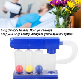 Breathing Lung Exerciser, 3 Color Coded Balls, 600cc to 1200cc Breath Measurement System, Deep Breathing Exercise for Lung Recovery, Deep Breathin Training for Most People