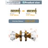 SORWDUERM Antique Brass Door Knobs Crystal Door Knob Interior Privacy