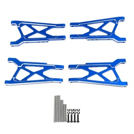 XSYGO 4 Pack Aluminum Alloy Front&Rear Suspension Arms for Traxxas Ford Fiesta ST Rally 1/10 Scale 4x4 Rally Car, Replaces Part 6731 (Blue)