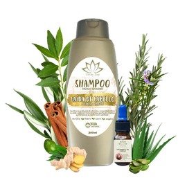 Dúo Anti-caída De Cabello Orgánico Ozonizado Con Aloe Vera y Romero Ayuda a Reducir la Caída del Cabello y Estimula el Crecimiento Capilar (Shampoo y Aceite Capilar)