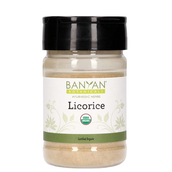 Banyan Botanicals Licorice Root Powder, Spice Jar - USDA Organic - Glycyrrhiza glabra - Ayurvedic Herb for Lungs, Skin, & Stomach …