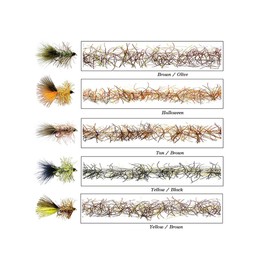 Montana Fly MFC Rubber Bugger Hackle Tan/Brown