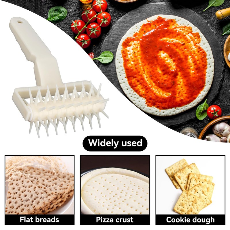 Pastry Lattice Roller Cutter,Pastry Roller with Spikes Pizza Docking Tool,Pizza