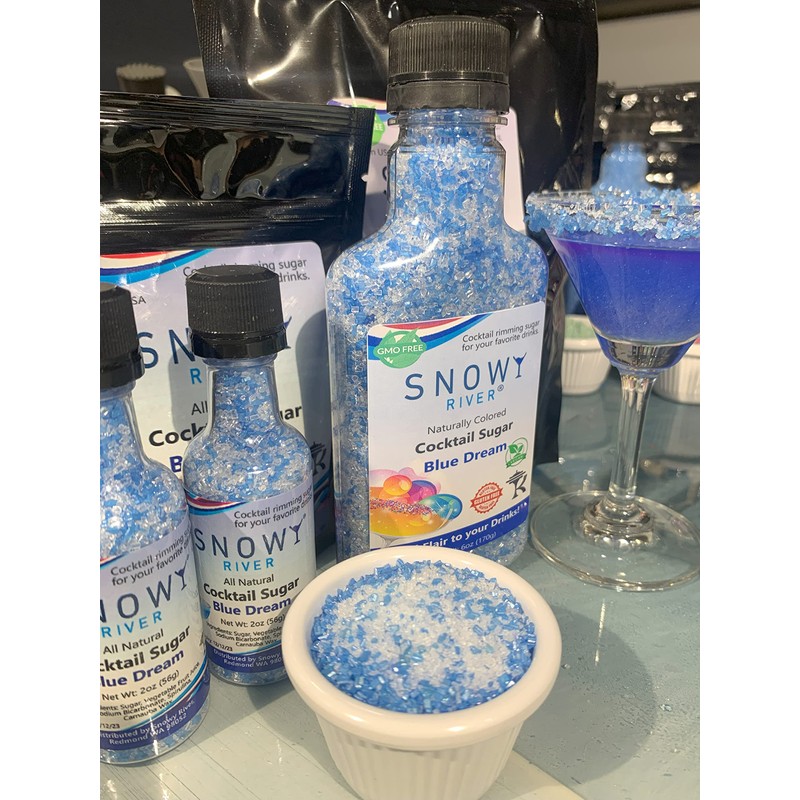 Snowy River Blue Dream Cocktail Sugar - Naturally Colored Blue