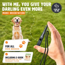 ENERO Dog Training Whistle with Lanyard - Dog Whistle with Loud, Clear Tone & Long-Range Sound - Perfect Long-Distance Recall Whistle for Most Breeds - Standardized frequency