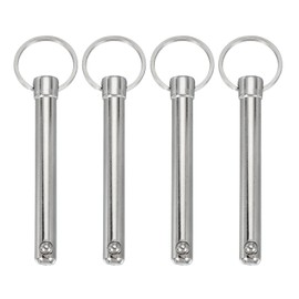 sourcing map Quick Release Pin, Dia 3/8"(10mm) Usable Length 2.56"(65mm) Total Length 4.17"(106mm) Bimini Top Pin Marine Hardware Carbon Steel for Boat Accessories, Pack of 4