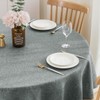 SPRICA Round Tablecloth 160cm Diameter Water Resistant Linen Texture Spill