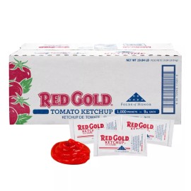 Red Gold Tomato Ketchup Single-Serve Packets (1,000 ct.) ~Package May Vary.